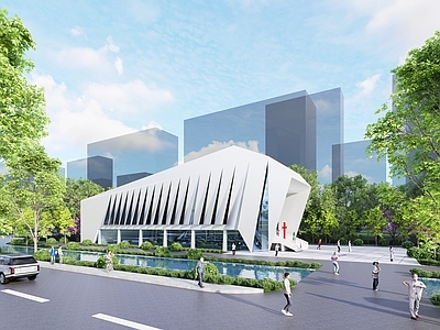 现代教堂建筑 现代教堂 基督教堂 教堂 报告厅 活动中心