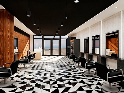 现代工业理发店 理发店 美容美发店 美发店