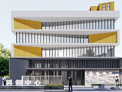 现代景墙 公司入口 公司庭院 办公景墙 大门入口