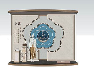 新中式服装店 橱窗