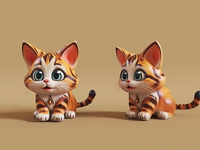 现代挂件 现代摆件手办 手办小猫 卡通猫