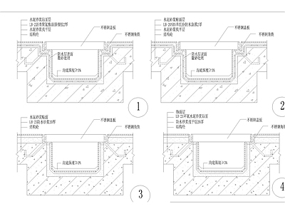 建筑综合节点 厨卫建筑节点图 施工图