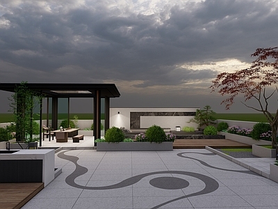现代屋顶花园 屋顶花园
