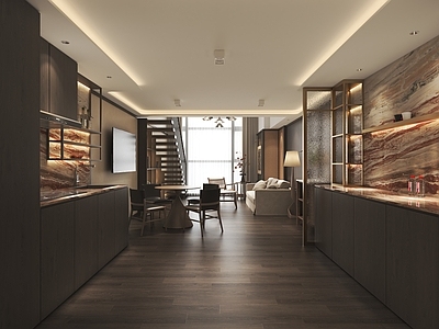 现代公寓 酒店式公寓客餐厅