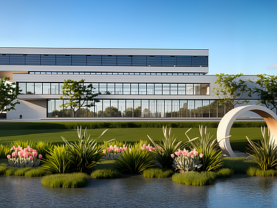 现代其他公共建筑 现代文化建筑 沿湖文化馆 展示展览馆 图书馆 文化艺术馆