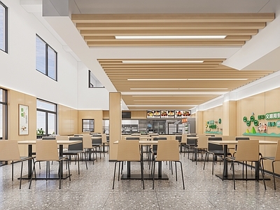 现代简约食堂 食堂明档 餐厅食堂 食堂 餐厅 现代餐厅