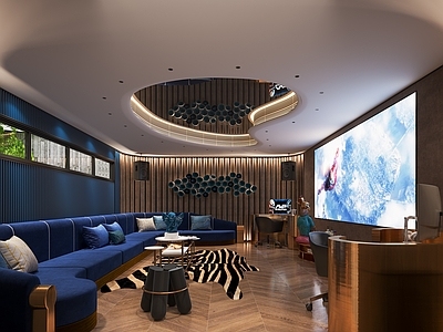 现代意式影音室 地下室 别墅影音室