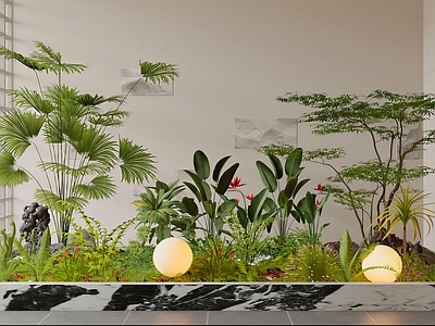 现代其他景观小品 现代室内景观