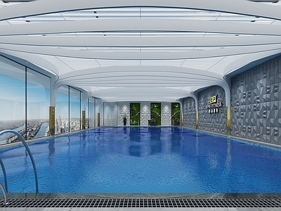 现代游泳馆 现代健身泳池 现代游泳馆