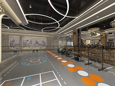 现代健身房 现代健身房 现代更衣间 现代瑜伽室 现代单车房