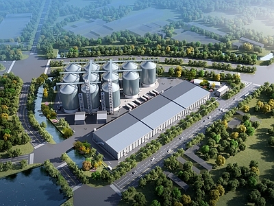 现代厂房 厂房鸟瞰