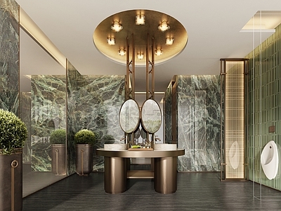 现代轻奢酒店卫生间 酒店 酒店卫生间 卫生间 公共卫生间 洗手间