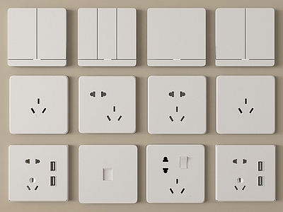 开关 插座组合 现代开关