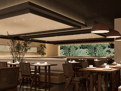 新中式侘寂茶餐厅 诧寂风露营餐厅 山野风餐饮空间 诧寂风餐厅明档 网红打卡火锅店 网红火锅店烤肉店