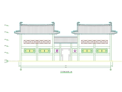 寺庙 仿古厕所 仿唐厕所 寺庙厕所 施工图