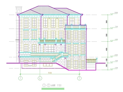 现代新中式别墅建筑 农村别墅 小别墅 自建房 独栋别墅 施工图