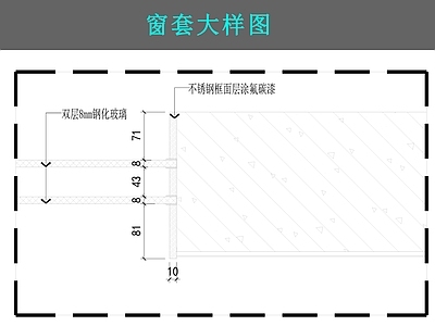 现代窗节点 窗套节点大样 施工图