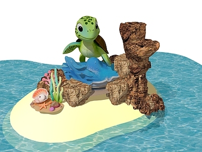 现代其他景观小品 海龟