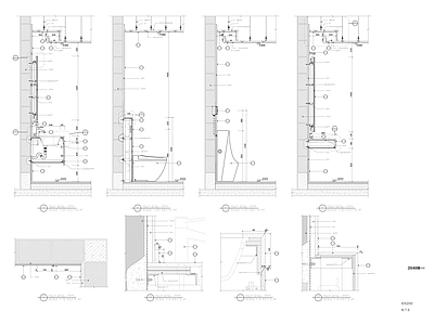 现代简约公共卫生间 商场卫生间 公共卫生间详图 公共卫生间节点 施工图