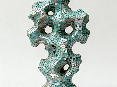 新中式其他摆件 艺术雕塑 太湖石 室内艺术摆件 马赛克 大厅公共艺术