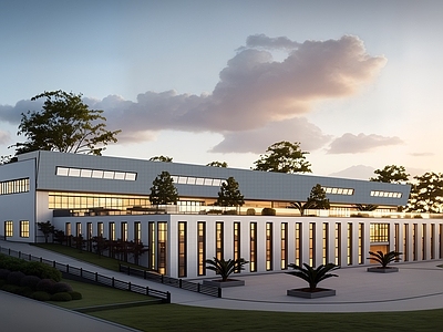 现代厂房 现代多层厂房 工业园建筑 错层厂房 产业园建筑 工业建筑