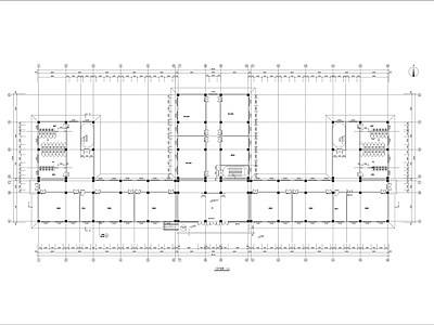 现代极简学校建筑 一字型教学楼 教学 施工图