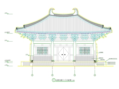 仿古建筑 仿唐大殿 施工图