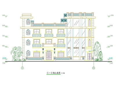 现代新中式别墅建筑 四层别墅 农村别墅 自建房 独栋别墅 施工图