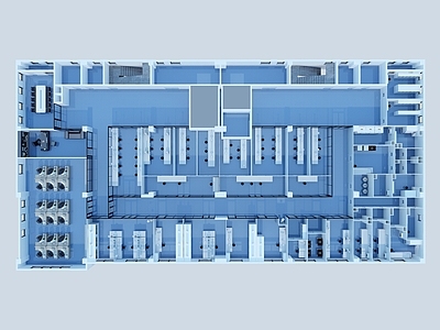 现代实验室 现代海洋科技研究 办公实验室 实验室净化区 鸟瞰图 俯瞰图