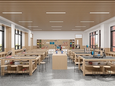 现代教室 学校劳技室 劳技室 手工教室 现代教室