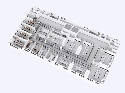 现代实验室 科技研究实验室 现代海洋科技 鸟瞰图 俯瞰图 实验室设计