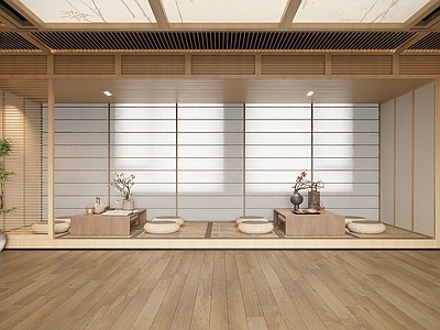 新中式茶叶店 茶室地台