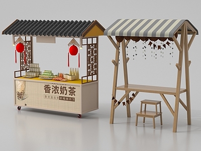 商展器材 小吃摊 售货亭 网红摊位 夜市摊位 中式摊位