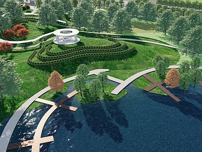 现代景观公园 茶文化公园