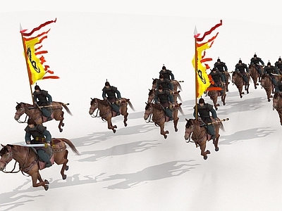 多人 战马 骑兵 打仗 士兵