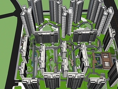 现代轻奢小区景观 越秀曦悦府大区 景观建筑整体 示范区前场景观 下沉庭院 折线景观