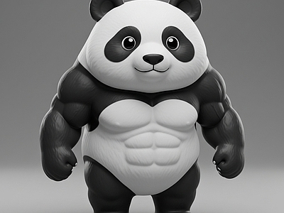 其他动物 熊猫 动物 可爱 手办 打印