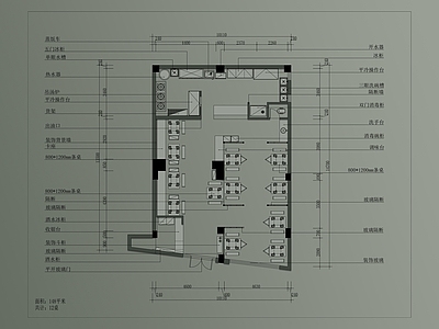 现代火锅店 火锅店平面方案 施工图