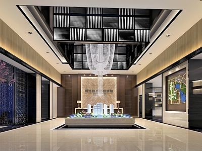 新中式售楼处 新中式售楼大厅