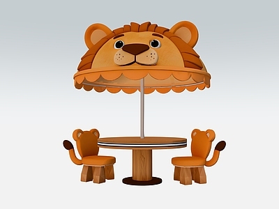 现代遮阳伞 狮子遮阳伞 商业外摆座椅 网红互动打卡装置 动物形象艺术装置 动物形象景观廊架