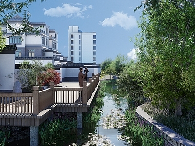 新中式乡村庭院 乡村庭院 自建房后院 花园