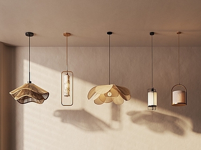 现代灯具组合 新中式吊灯 装饰吊灯