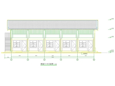 其他古建筑 仿唐僧寮房 仿古厢房 施工图