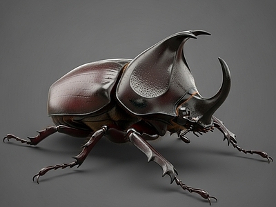 其他动物 独角仙 昆虫 虫子 写实