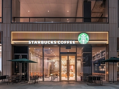 现代其他外立面 商场外立面 咖啡店