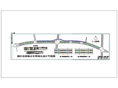 城市主干道景观 道路绿化 施工图
