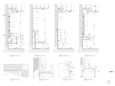 现代简约公共卫生间 商场卫生间 商场洗手台节点 商场马桶节点 商场小便斗节点 商场化妆台节点 施工图