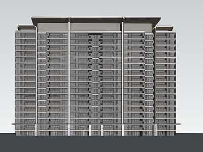 现代小区建筑 小高层