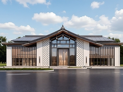 现代售楼处建筑 现代示范区 现代售楼处建筑 现代方形售楼处 中式售楼处示范区 新中式售楼处