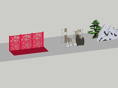 现代轻奢其他景观小品 景观小品 景墙 景石 景观雕塑